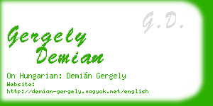 gergely demian business card